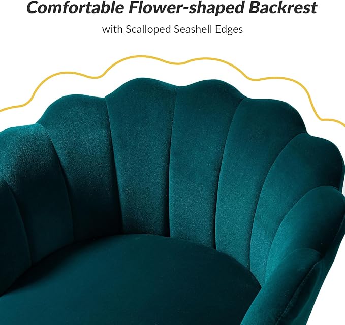 HULALA HOME Modern Velvet Accent Chair - Image 5