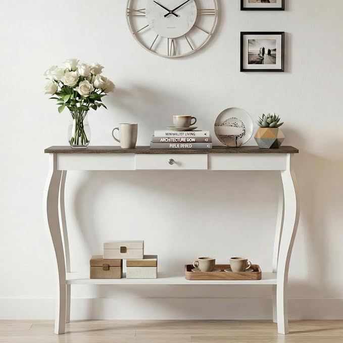 ChooChoo Narrow Farmhouse Console Table by ChooChoo