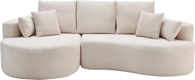 106'' Sectional Curved Sofa Sponge Couch - Image 4