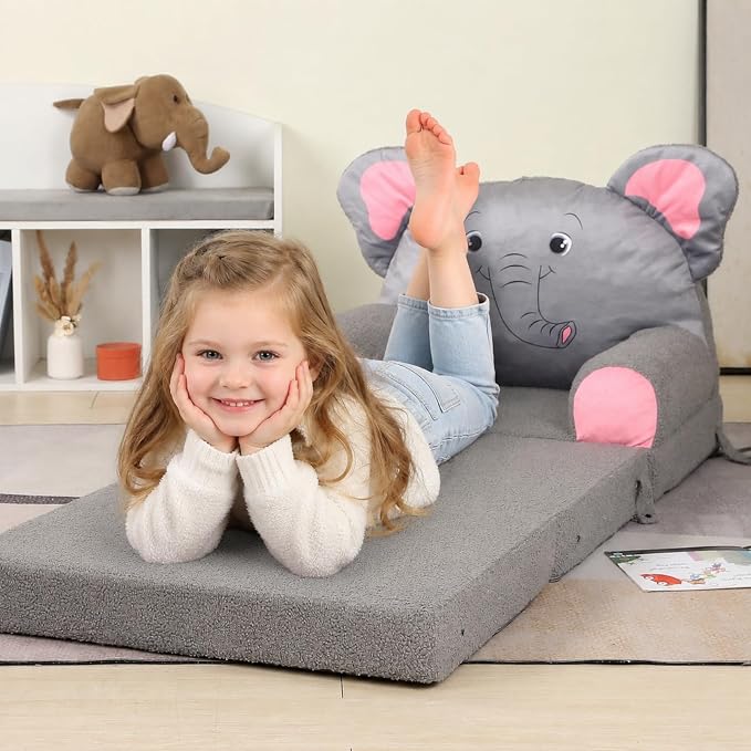 MOMCAYWEX Kids Sofa, Sherpa Couch - Image 5