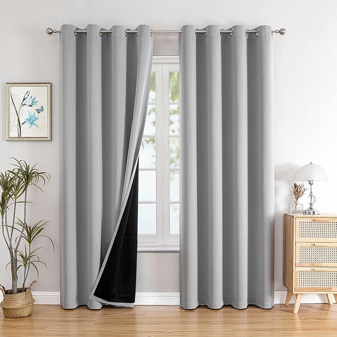 ChrisDowa 100% Blackout Curtains 108 inch Long by ChrisDowa