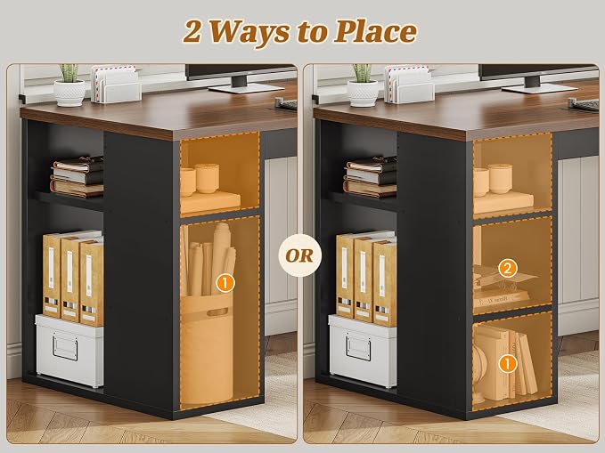SEDETA Farmhouse 96.5" Office Desk - Image 6
