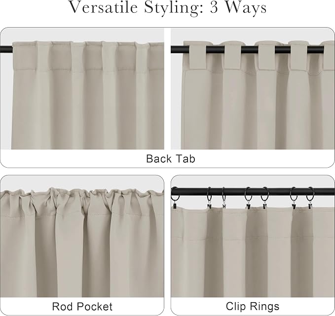 PONY DANCE Rod Pocket and Back Tab Blackout Curtains - Image 5