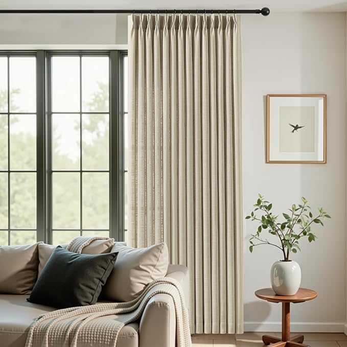 IVAPUPU Pinch Pleated Curtains 90 Inch Long 2 Panels - Image 2