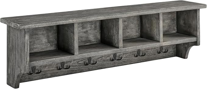 Alaterre Furniture Pomona Entryway Coat Rack – Rustic Farmhouse 48-Inch - Image 8