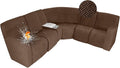 ALIECOM 100% Waterproof Recliner Sectional Couch Covers L Shape Stretch Corner by ALIECOM