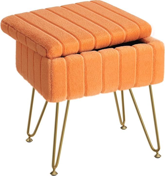 Greenstell Vanity Stool Chair Faux Fur by Greenstell