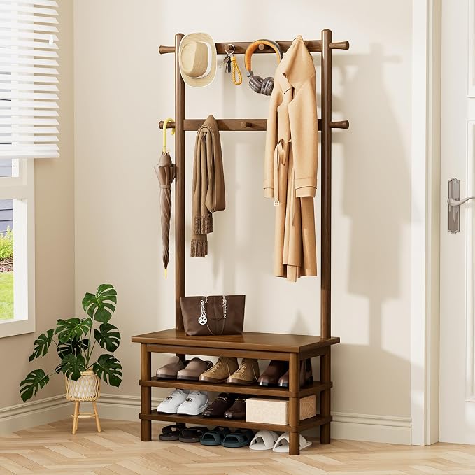 Hall Tree, 3-in-1 Entryway Bench - Image 3