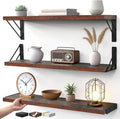 BAYKA 23-in Floating Wall Shelves, Rustic Wood Wall Shelves by Bayka