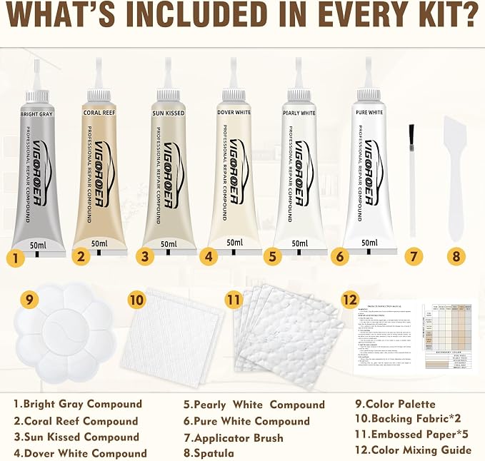 Vigorder Cream Leather Repair Kit - Image 4