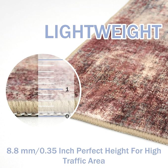 IOHOUZE Abstract Runner Rug 2x8 Ft Washable Runners - Image 5