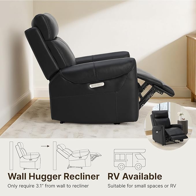 KISLOT Leather Recliner Chair for Adults Wall Hugger RV Recliner - Image 5