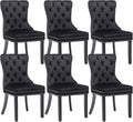KCC Velvet Dining Chairs Set of 6, Upholstered High-end Tufted Dining Room Chair by KCC