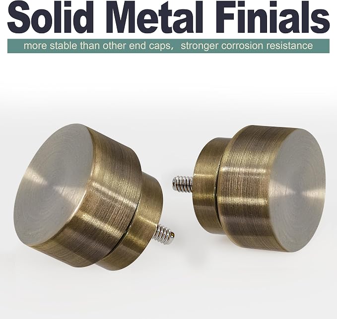 Lootkell 2 Pack Antique Bronze Curtain Rods - Image 2