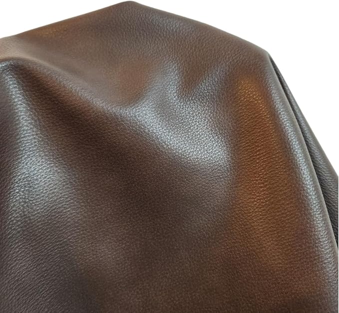 NAT Leathers | Cacao Brown Pebblegrain Soft Faux Vegan Leather PU | 4 Yards Cut by NATLeathers