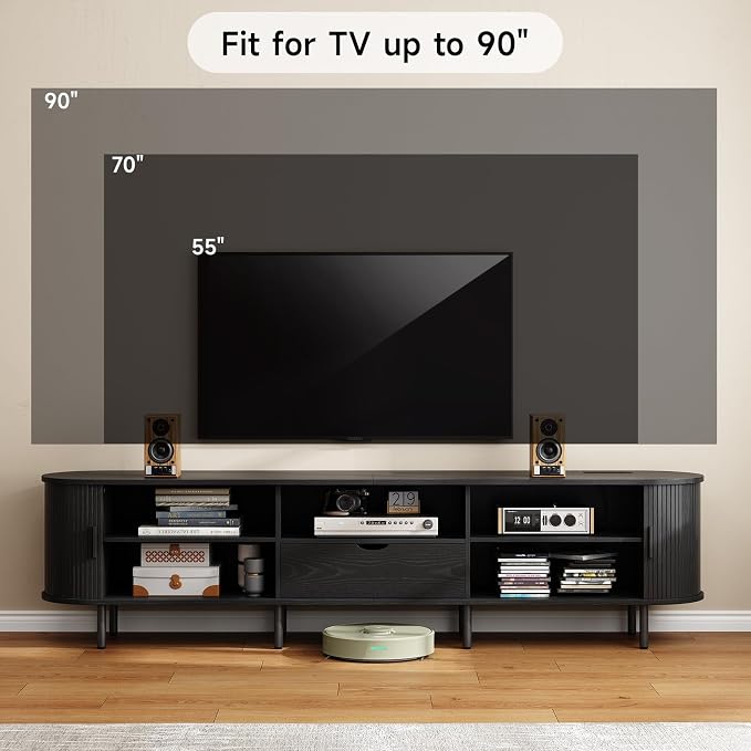 ONBRILL 86.6" TV Stand with Power Outlet - Image 4