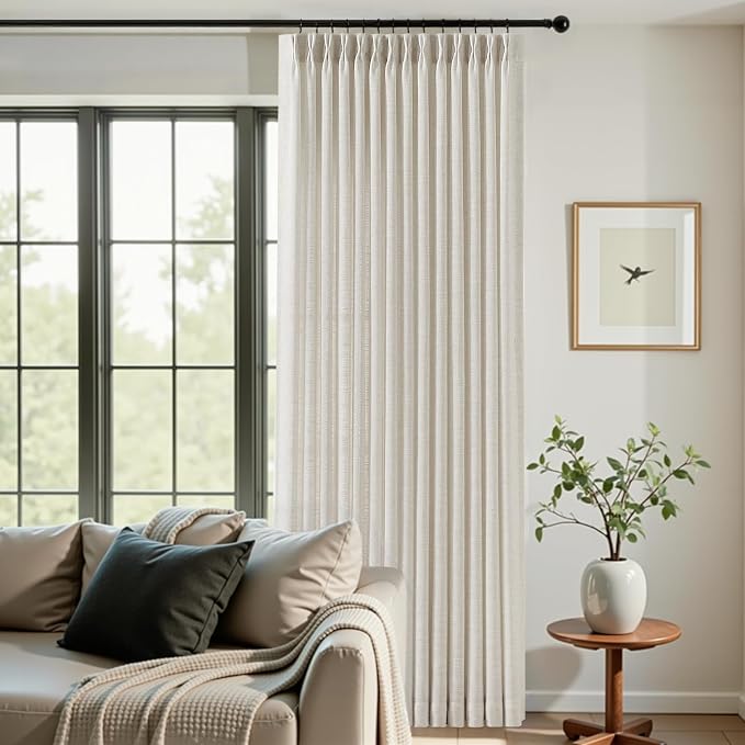 IVAPUPU 108 Inch Curtains Pinch Pleated Linen - Image 7