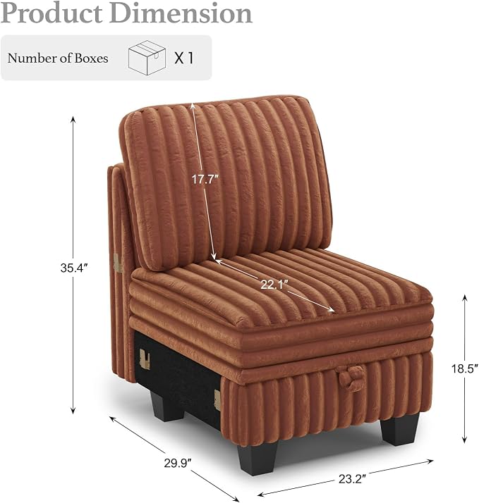 Belffin Plush Corduroy Single Module - Image 2