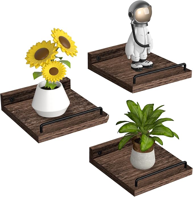 RYOFOBETTO Small Floating Shelf, 6X6 Inches Farmhouse Wall Shelves by RYOFOBETTO