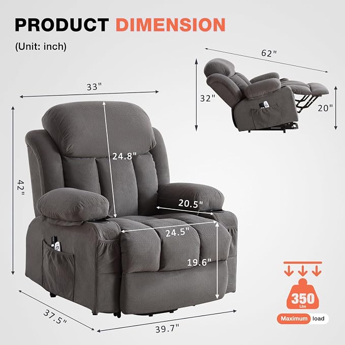 MAHOMICO Power Lift Recliner Chair - Image 2
