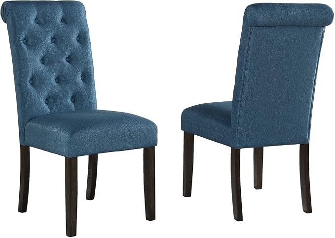 Roundhill Furniture Leviton Solid Wood Tufted Parsons Dining Chairs - Image 4