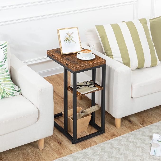 HOOBRO Foldable C Shaped End Table, C Shaped Side Table - Image 4