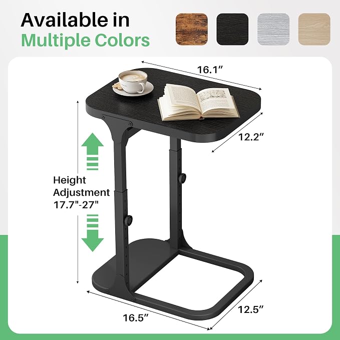 Kitstorack Height Adjustable End Table, Small Side Table - Image 3