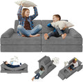 Modular Kids Play Couch 10PCS – Convertible Kids Sofa & Toddler Play Couch by zefinot