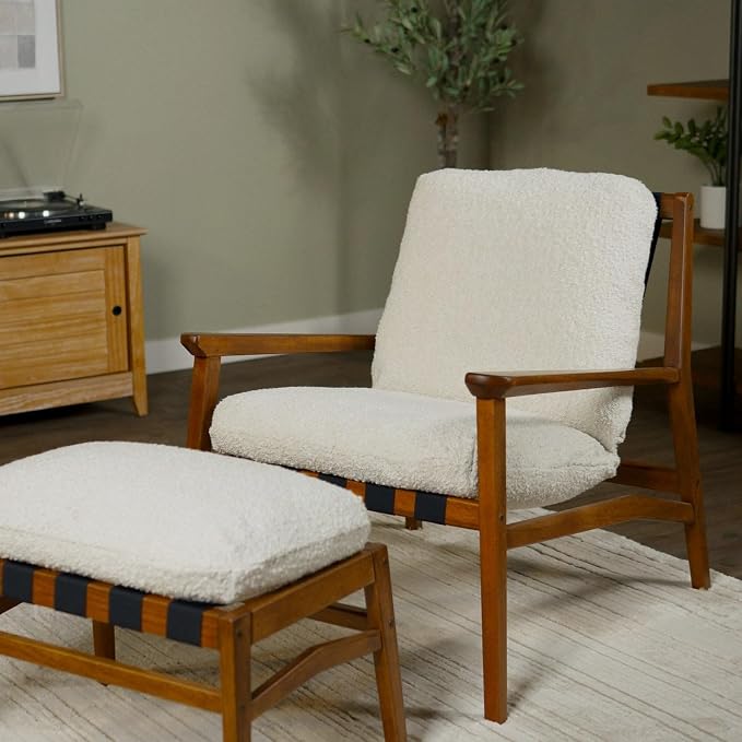 Grain Wood Furniture Solid Wood Mid Century Lounge Chair by GrainWoodFurniture
