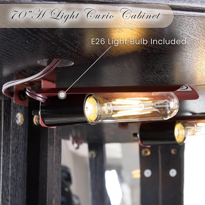 Anwick Corner Display Curio Cabinets - Image 5