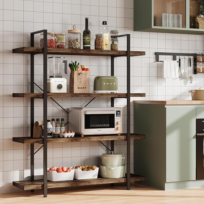 OtterOasis Heavy Duty 4-Tier Industrial Bookcase, 120lbs Shelf Capacity - Image 6