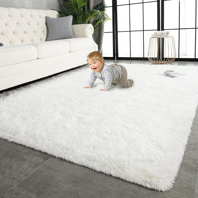 TWINNIS Super Soft Shaggy Rugs Fluffy Carpets 5x7 Feet, Indoor Modern Plush by TWINNIS