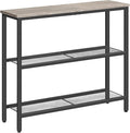HOOBRO 29.5" Narrow Console Table, 3-Tier Entryway Table, Thin Sofa Table by HOOBRO