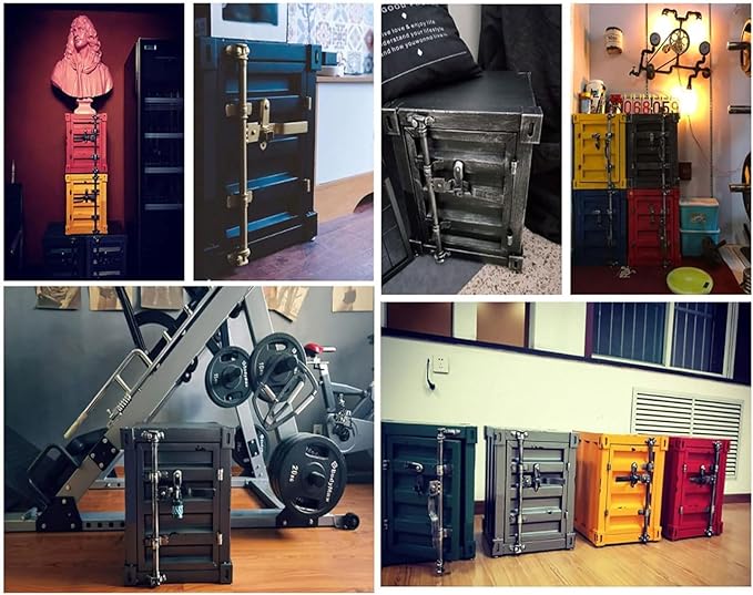 ZHAOYONGLI-End Tables Industrial Nightstand, Old - Image 3