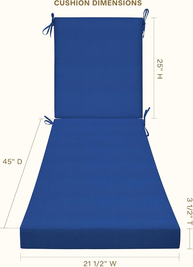 Honeycomb Outdoor Chaise Lounge Cushion - Image 2