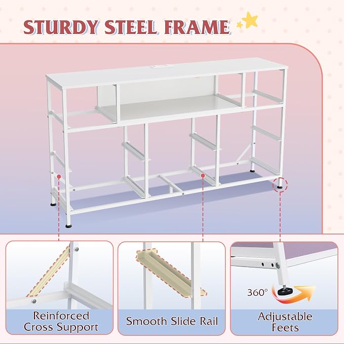 WLIVE Purple Dresser TV Stand for 45, 55 inch TV, Entertainment Center - Image 9