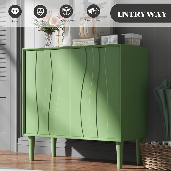 Easyego 31.5″ Mid Century Modern Sideboard Buffet Cabinet, Dining Room - Image 5