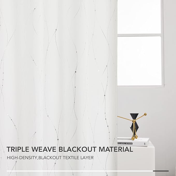 Deconovo White Curtains, Room Darkening Curtain, Thermal Insulated Soundproof - Image 5