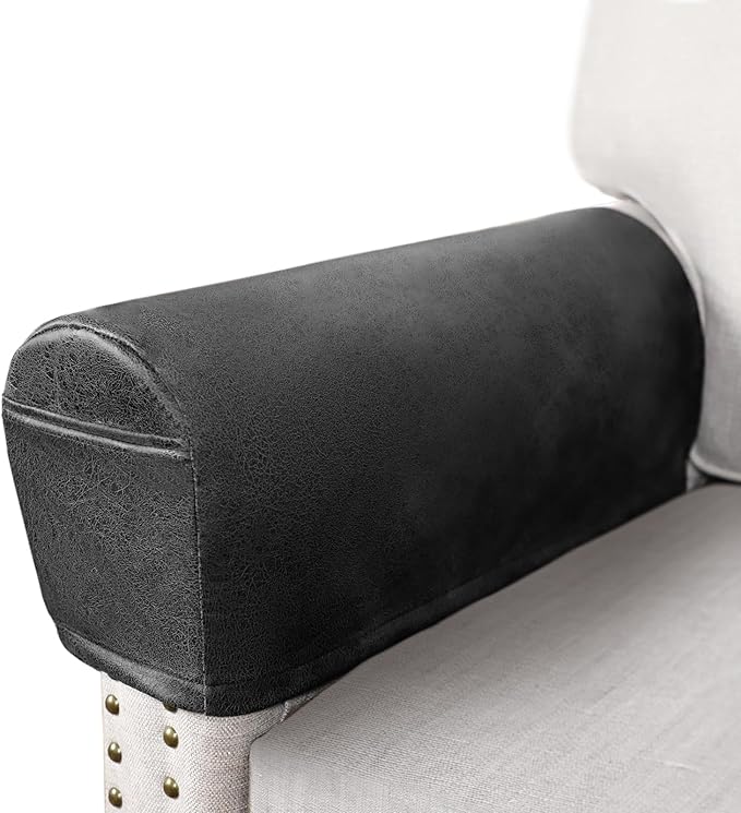 ANARACHON Leather Look Couch Arm Covers Set of 2 Armrest Covers by ANARACHON
