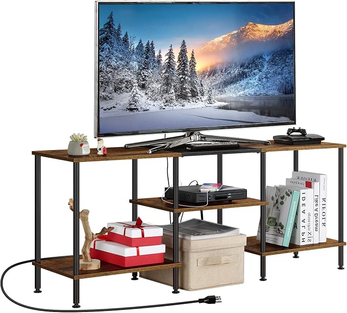 OYEAL Small TV Stand for Bedroom up to 50 inch Farmhouse TV Media Entertainment - Image 4