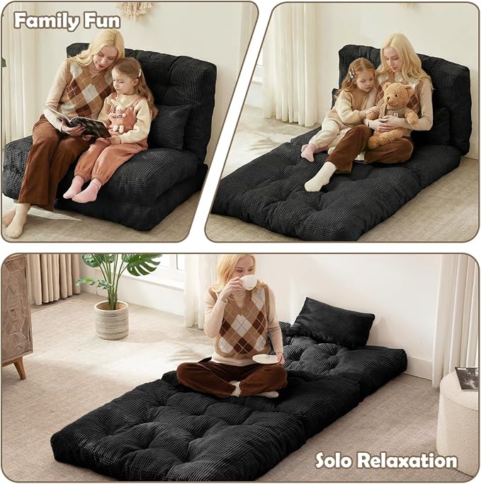 Folding Sofa Bed, Convertible Sleeper Chair - Image 4