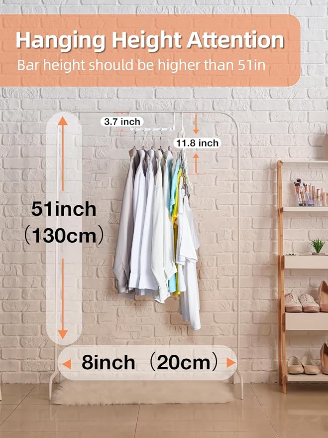 HOUSE DAY Closet Organizers and Storage, 16 Pack, Space Saving Hangers White - Image 7