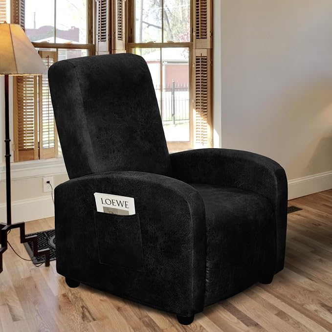 ANARACHON Recliner Chair Covers Leather Look Recliner Cover 4-Piece Slipcovers - Image 2
