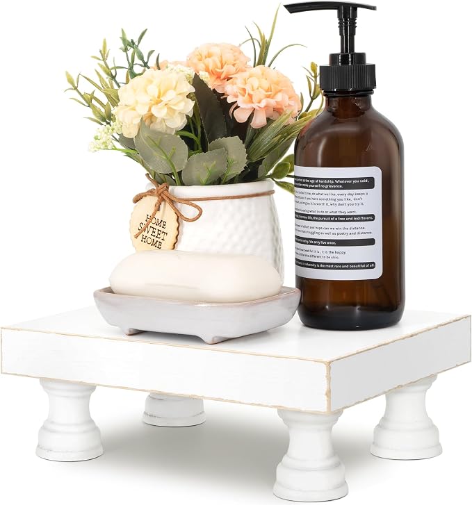 EOSAHR Decorative Wood Riser for Home Decor : Farmhouse Pedestal Stand for by EOSAHR