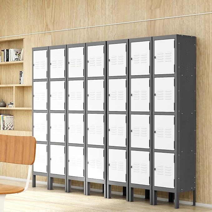 Metal Locker with 5 Doors, 5 Tier Locker Steel Employees Lockers, Tall Steel - Image 8
