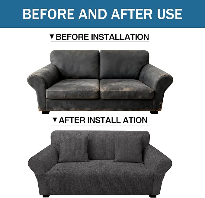 Loveseat Slipcover with 2 Pillow Cover - Image 8