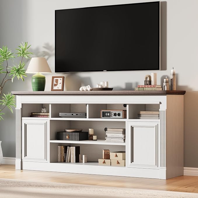 IDEALHOUSE Farmhouse TV Stand for TVs Up to 75", Entertainment Center - Image 3