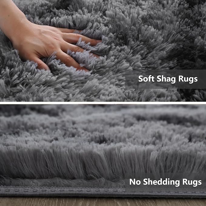 Shag Area Rugs for Bedroom Living Room, 8X10 Ultra Soft Fluffy Area Rugs for - Image 3