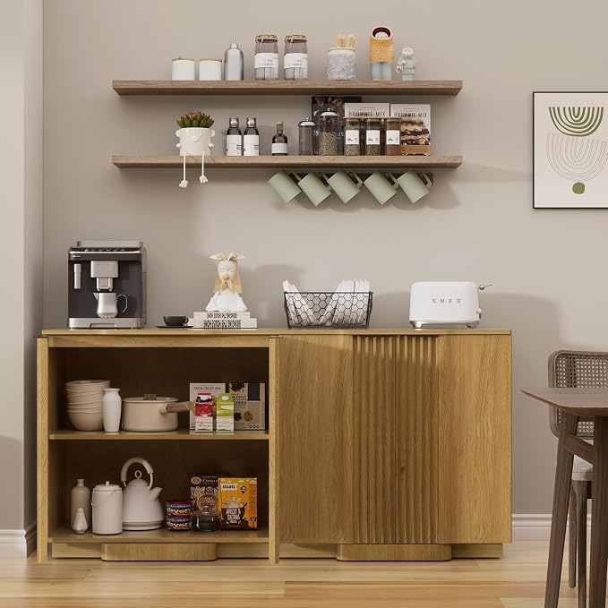 Brafab Buffet Cabinet, 31.5" Modern Farmhouse Accent Sideboard Cabinet - Image 5