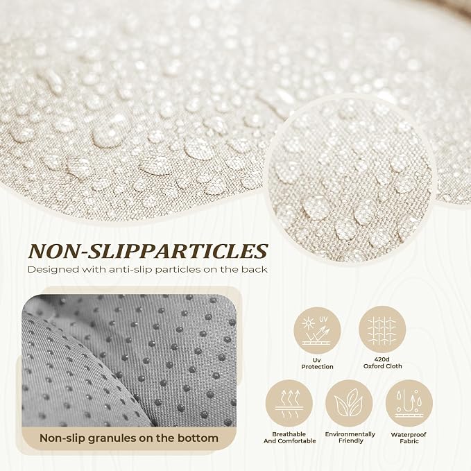 Outdoor Chaise Lounge Cushion, Waterproof 74.4x22x4.7 Inch Thick Cotton Filled - Image 4